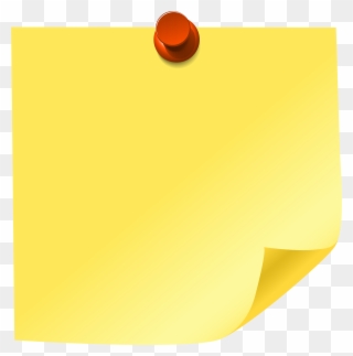 Yellow Sticky Note Png Clip Art - Yellow Note Png Transparent Png
