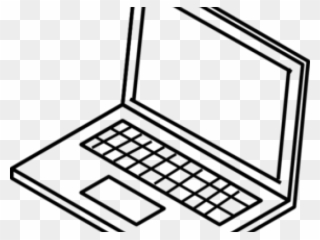 Laptop Computer Clipart - Black And White Laptop Clip Art - Png Download