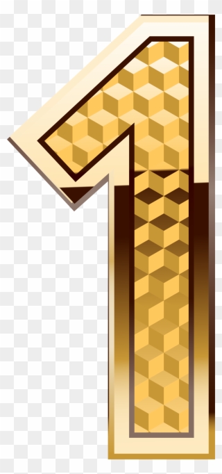 Gold Number One Png Clipart