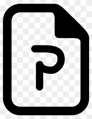 It's A Letter P With A Small Section Of The Straight - Audio Files Icon Clipart