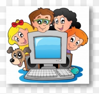 Computer Clipart Children's - Cartoon Clip Art Computer - Png Download