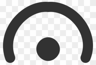 Half Circle With Dot Symbol Clipart