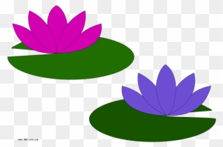 Go Back Gallery For Lily Pad Flower Clipart - Lily Pad Flower Cartoon - Png Download