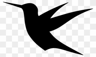 Birds Drawing Hummingbird 4 Clip Art Flying Bird - Bird Silhouette Simple - Png Download