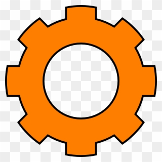 Orange Gear Vector Clipart