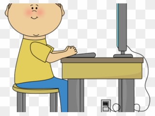 Kids On Computers Clipart - Computer Center Sign Classroom - Png Download