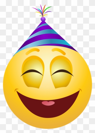 Party Emoticon Png Clip Art - Party Hat Smiley Background Transparent