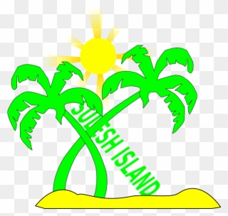 Transparent Palm Tree With Sun Clipart