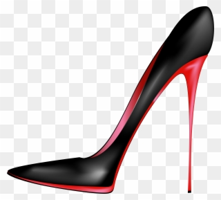 Black Red High Heels Png Clip Art - High Heel Shoe Png Transparent Png