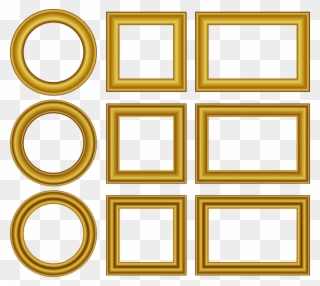 Download Gold Frame Vector Free Download Clipart Clip - Small Picture Frame Template - Png Download