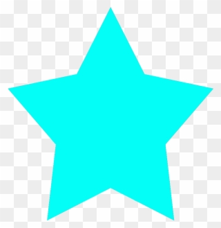 Pink Star, Light Blue Star - Draw A Large Star Clipart