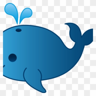 Blue Whale Clip Art Little Blue Whale Clip Art Free - Cartoon Drawing Whale Cute - Png Download