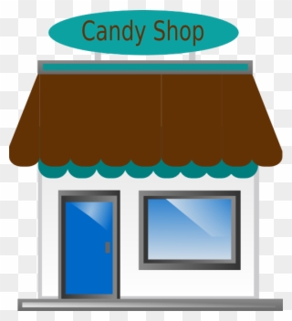 Awning Vector Clip Art - Candy Shop Cartoon - Png Download