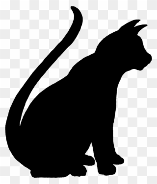 Sitting Cat Silhouette Png Clipart