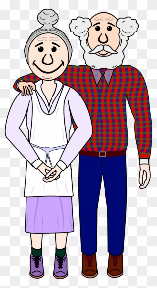 Clipart - Old Couple Clipart Png Transparent Png