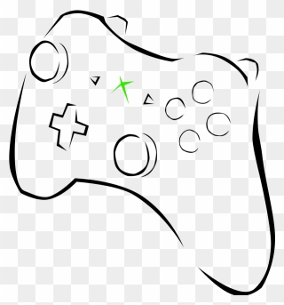 Xbox Clipart Free Download Clip Art On Black And White - Xbox Controller Draw Png Transparent Png