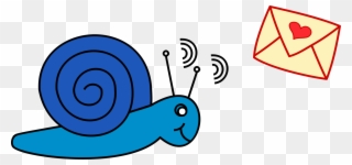 Snail Mail Email Drawing - Snail Mail Clipart - Png Download