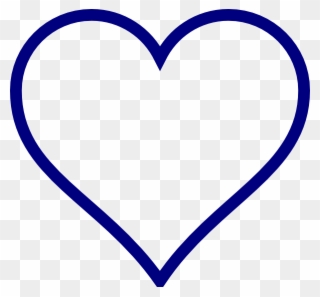 This Free Clip Arts Design Of Blue Line Heart Outline - Blue Heart Outline Png Transparent Png