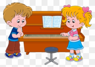 Free Library Png Pinterest Child - Cartoon Kids Piano Clipart