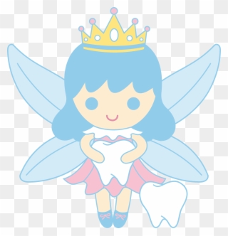 Cute Tooth Fairy Collecting Teeth Free Clip Art - Draw A Tooth Fairy - Png Download