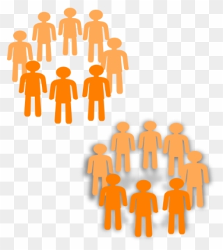 Png Freeuse Stock Groups Of People Free - Two Groups Of People Png Clipart