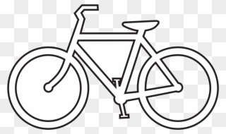Clipart Line Drawing - Bicycle Images Black And White - Png Download