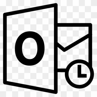 Microsoft Outlook Icon - Microsoft Outlook Icon Black Clipart