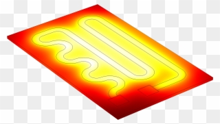 Model Showing Temperature Distribution In A Heating - Comsol Joule Heating Clipart