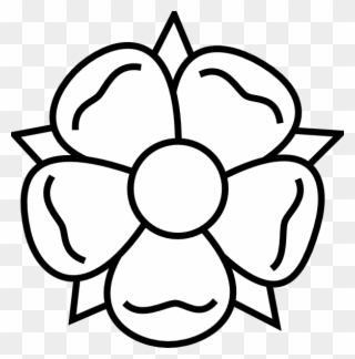 Flower Tattoo Clip Art - Traditional Flower Tattoo Outline - Png Download