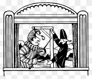 Big Image - Puppet Show Clipart Black And White - Png Download