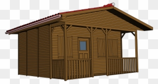 Lodge Clipart Brown House - Wooden House No Background - Png Download