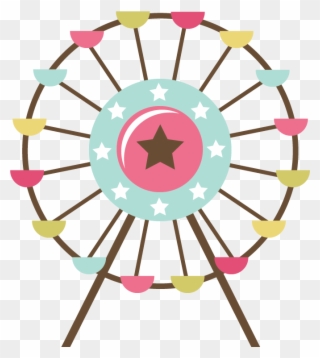 Banner Transparent Silhouette Clip Art At - Carnival Ferris Wheel Clipart - Png Download