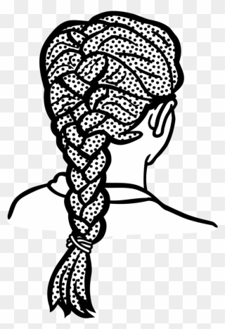 Clip Art Details - Braid Clipart Black And White - Png Download