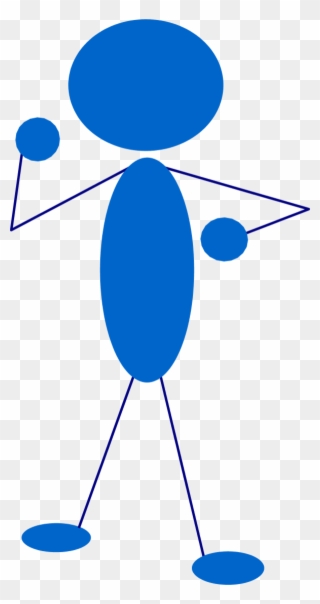Blue Man Thinking And Contemplating Clipart