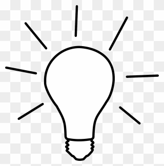 Lightbulb Idea Light Bulb Clip Art At Vector Clip Art - Light Bulb Clipart Black And White - Png Download