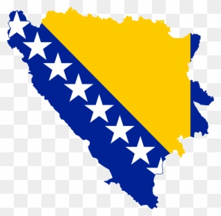 Public Discussion “the Future Of Bosnia And Herzegovina”, - Bosnia Flag Map Clipart