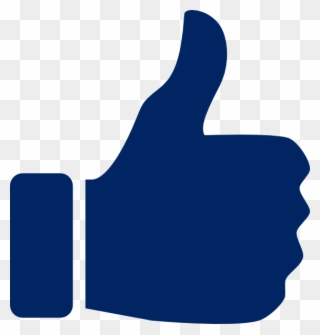 Blue Thumbs Up Icon Clipart