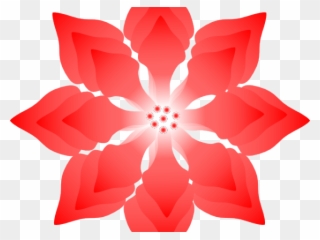 Red Flower Clipart Symmetrical Flower - Цвет - Png Download