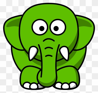 Green Elephant Clipart - Png Download