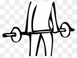 Plates Clipart Weight Lifting - Drawing Of A Person Lifting Weights - Png Download