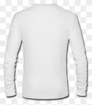 Longsleeve Shirt Cliparts - Long Sleeve White Tee Back - Png Download