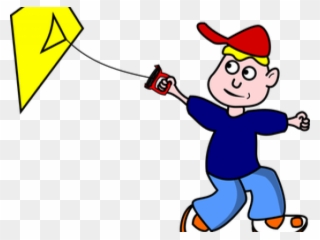 Little Boy Clipart Greeter - Kites Cartoon - Png Download