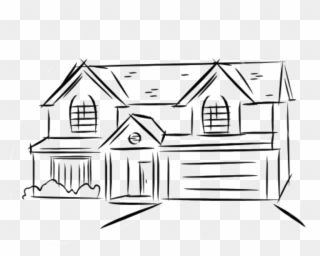 Floor Clipart Two Story House 2 Line - Drawings Of Houses Simple - Png Download