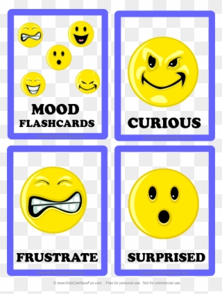 Mood Flashcards Feelings Activities, My Emotions, Writing - Flashcard Mood Clipart