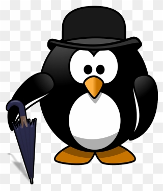 Gentleman Download Thumbnail Public Domain - Happy Birthday Penguins Clipart - Png Download