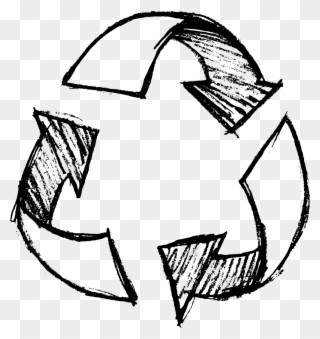 Drawn Sykol Recycle - Hand Drawn Recycle Symbol Clipart