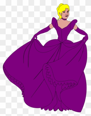 Blonde Princess In Purple Dress Clipart