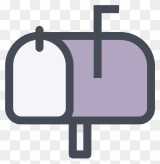 A Mailbox With A Horizontal Slit On The Door And A - Icon Clipart