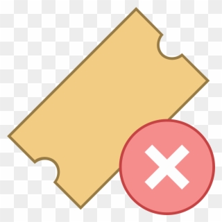 Delete Ticket Icon - Vector Graphics Clipart