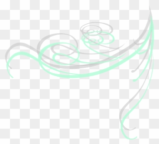 Swirl Clipart Transparent - Mint Green Swirls Png